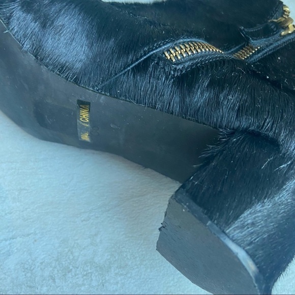 SENSO Paloma Black calf Hair Block Heel Booties size 36 leather - Picture 6 of 9